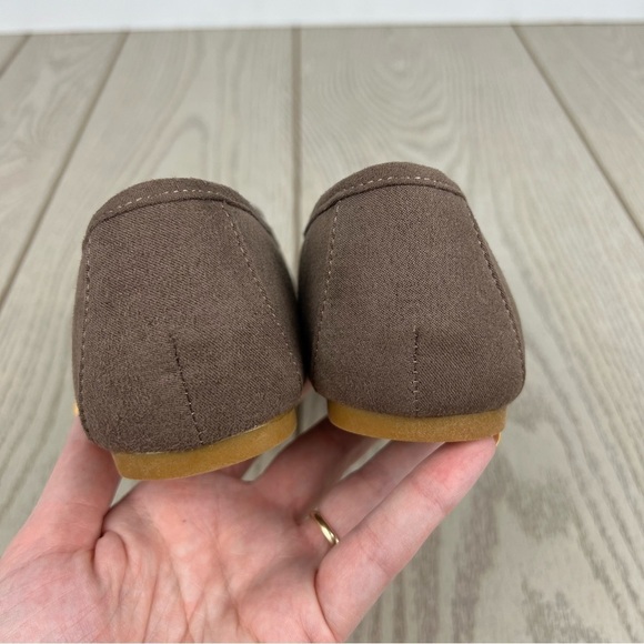 Journee Collection Marci Women's Wide Knot Loafers 6.5W Taupe Faux Suede $65 - Picture 6 of 8